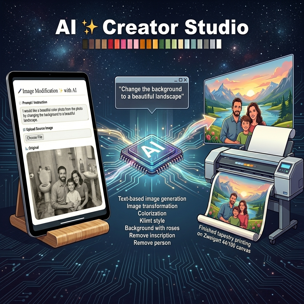 AI Gobelin Creator Studio – design your own needlepoint pattern