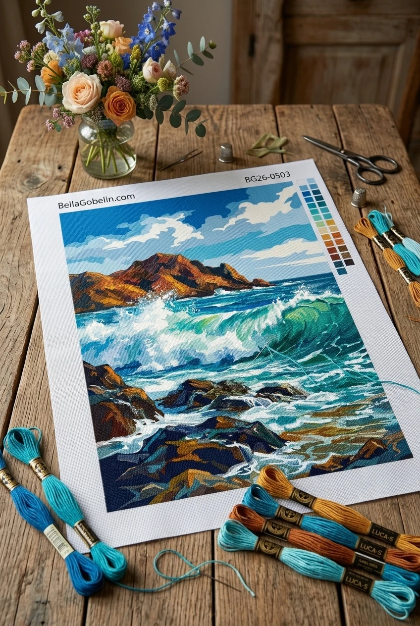 Rocky coastal waves