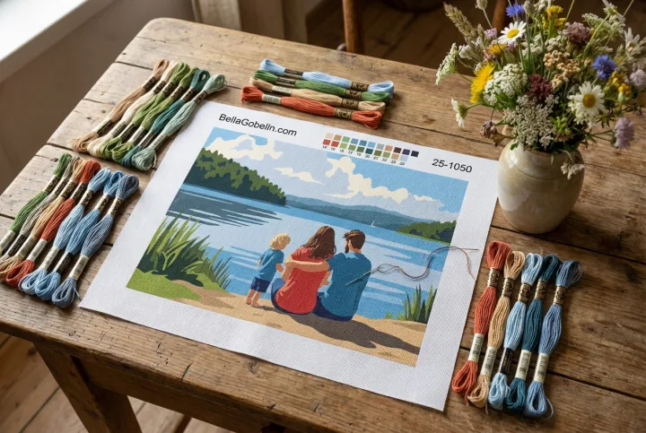 Family atmosphere by the lakeside