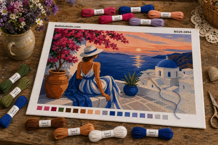 Mediterranean female life scene