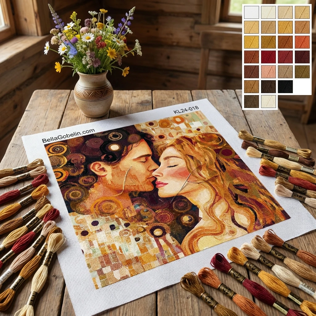 Style Klimt : Variations sur le Baiser – KL24-018