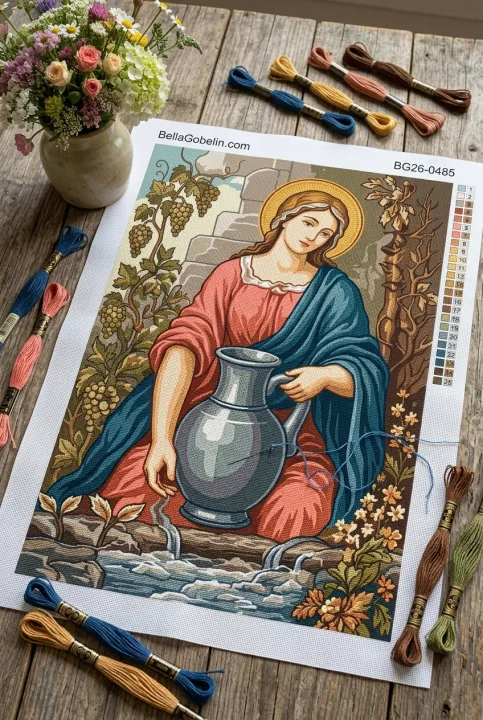 Saint Zita with a pitcher
