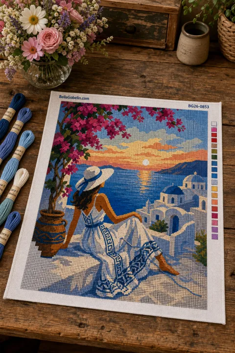 Mediterranean female life scene