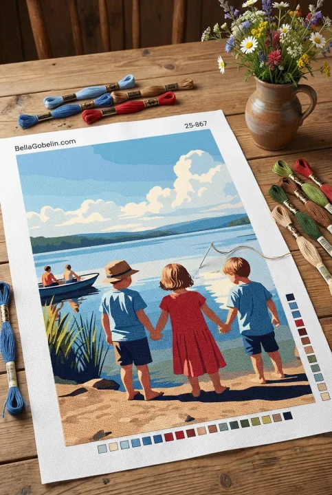 Kinderen bij het meer – 25-867