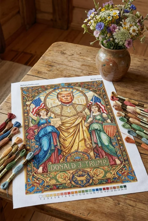 Portráid Trump Art Nouveau
