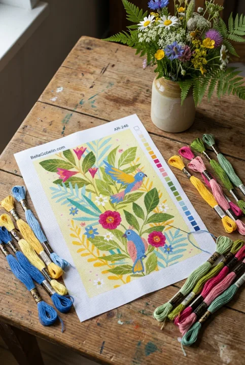 Birds and flowers – AR-246