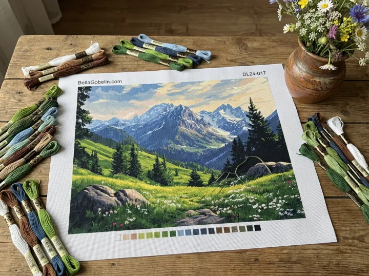 Flower meadow in the mountains