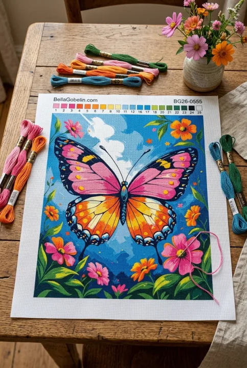Farfalla colorata tra i fiori
