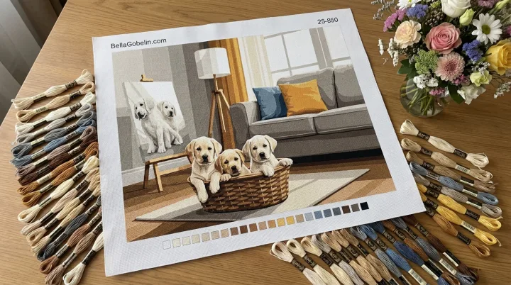  Puppies in the living room