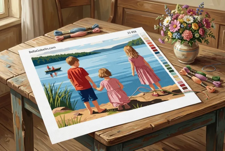 Kinderen bij het meer – 25-958