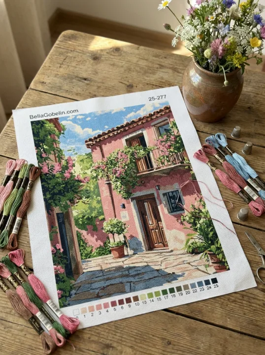 Flowered Mediterranean Streets Series – 25-277