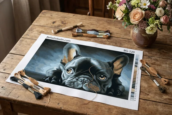 Ei ole eriti õnnelik Prantsuse buldog.