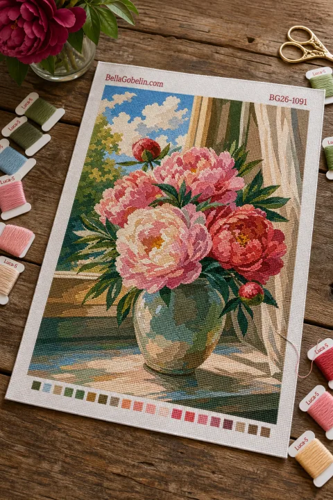Pentecostal roses in a vase