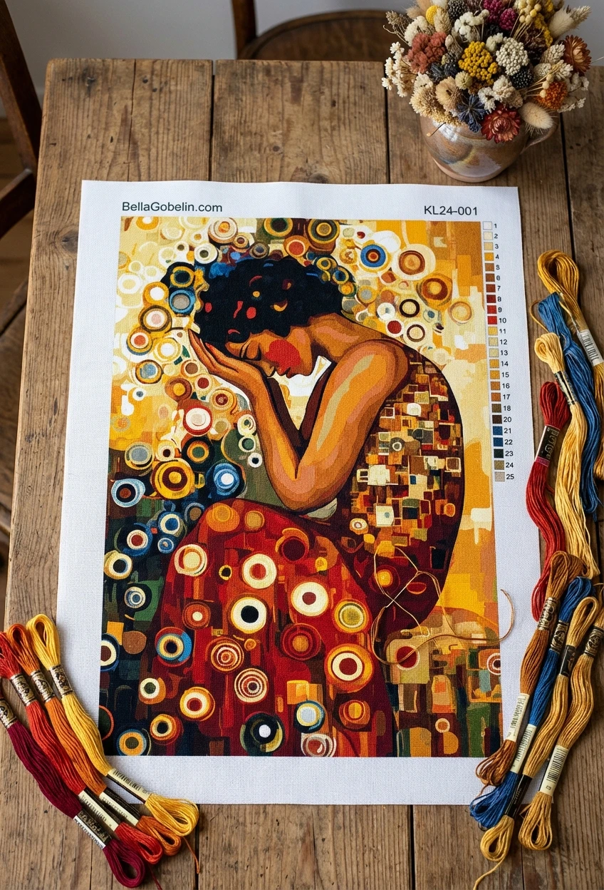Style Klimt : La femme en deuil