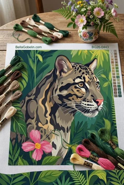 Misty panther in the jungle
