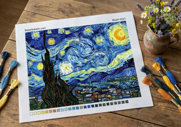 Tähetasangasternäe needlepoint