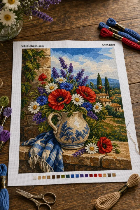Poppy Mediterranean flower bouquet
