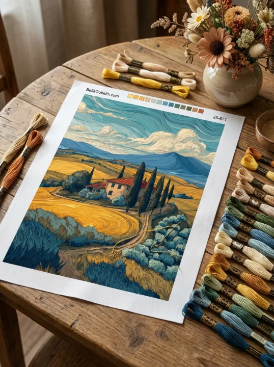 Toszkána pittura needlepoint