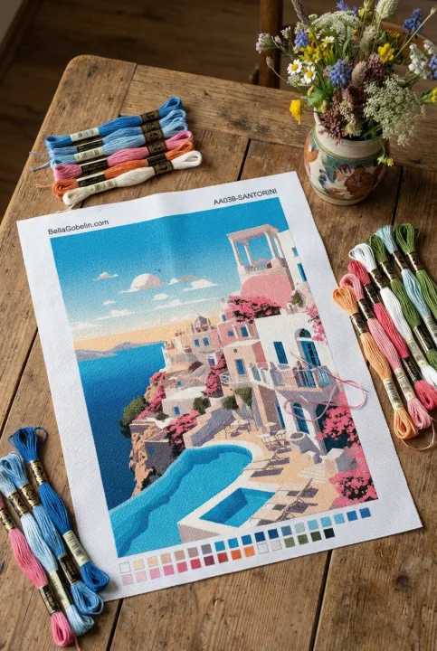 Santorini ilu.