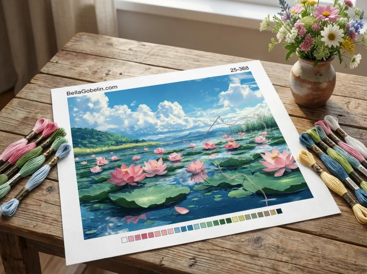 Flores de lótus no lago