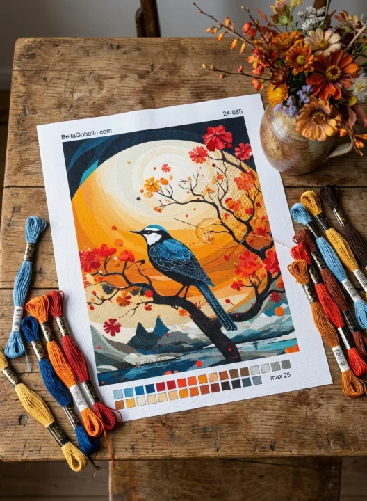 Eastern style bird portrait