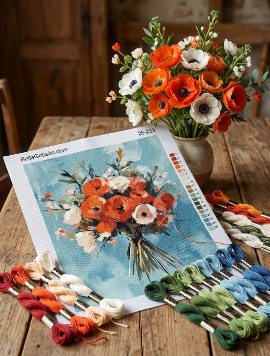 Flower bouquet painting – 25-233