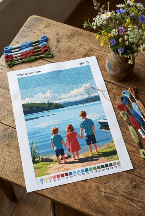 Kinderen bij het meer – 25-975
