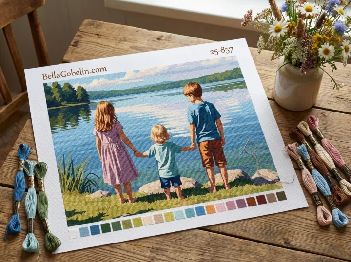 Kinderen bij het meer – 25-857