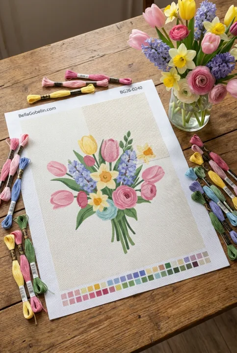 Bouquet of flowers in a spring mood