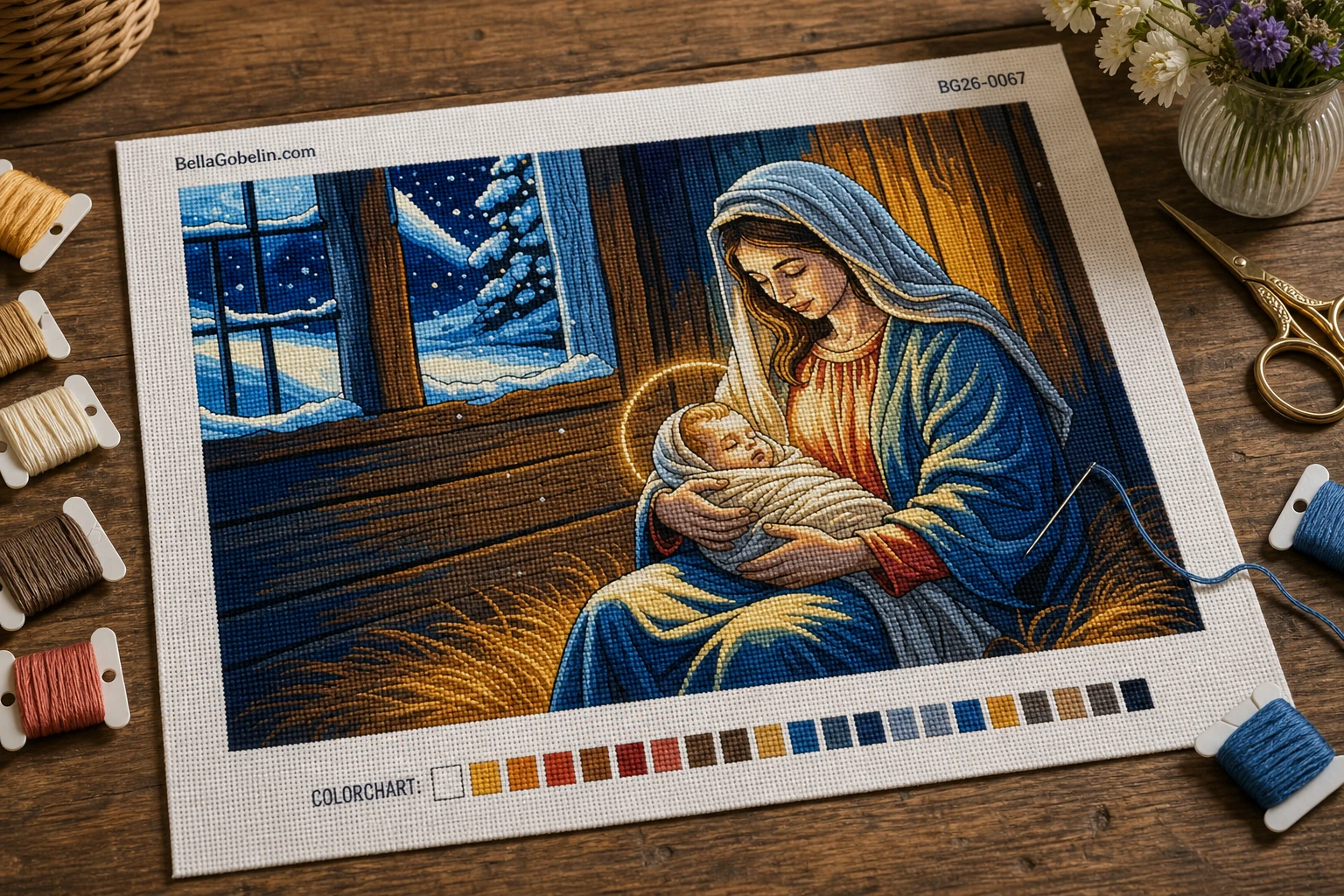 Illustration: Virgin Mary with the Baby Jesus