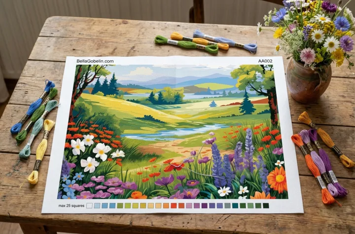 Fleurs de printemps dans le pré