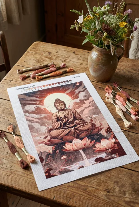 Buddha needlepoint – 24-190