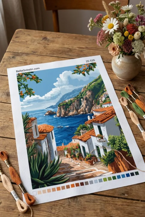 Cidade mediterrânea à beira-mar – 25-535