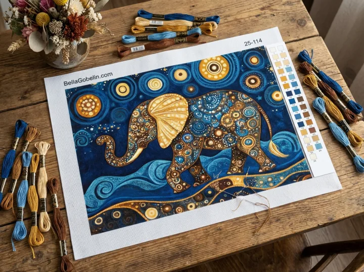 Elephant in Klimt style – 25-114