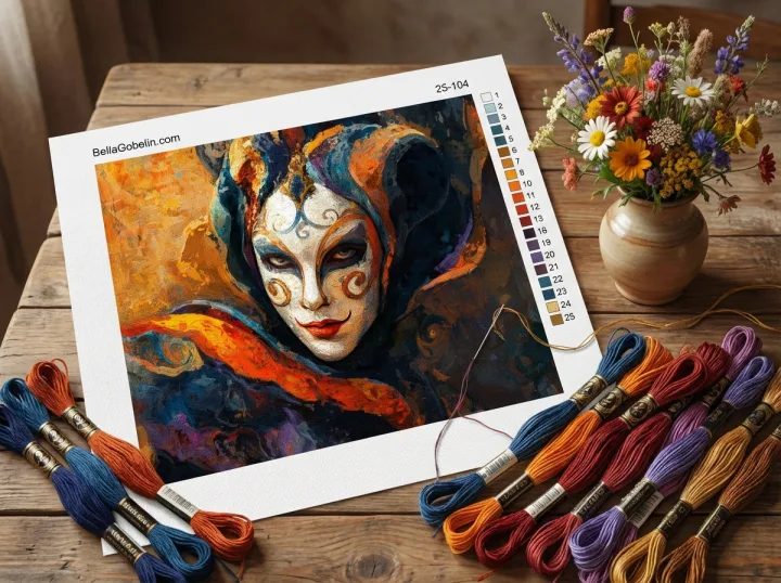 Carnival portrait painting