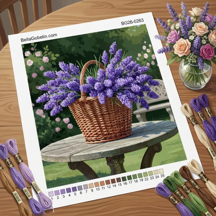 Basket tal-lavanda fil-ġnien – BG26-0263