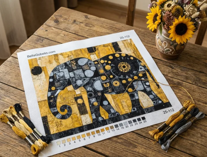 Elephant in Klimt style – 25-112