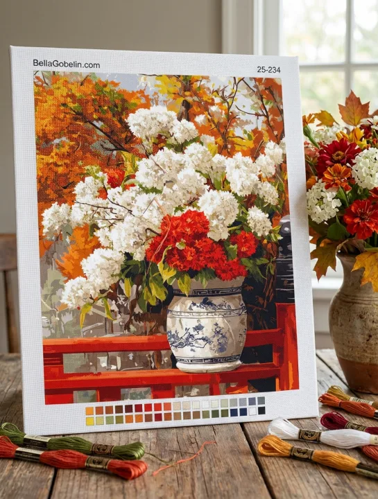 A bouquet of flowers picked from the garden