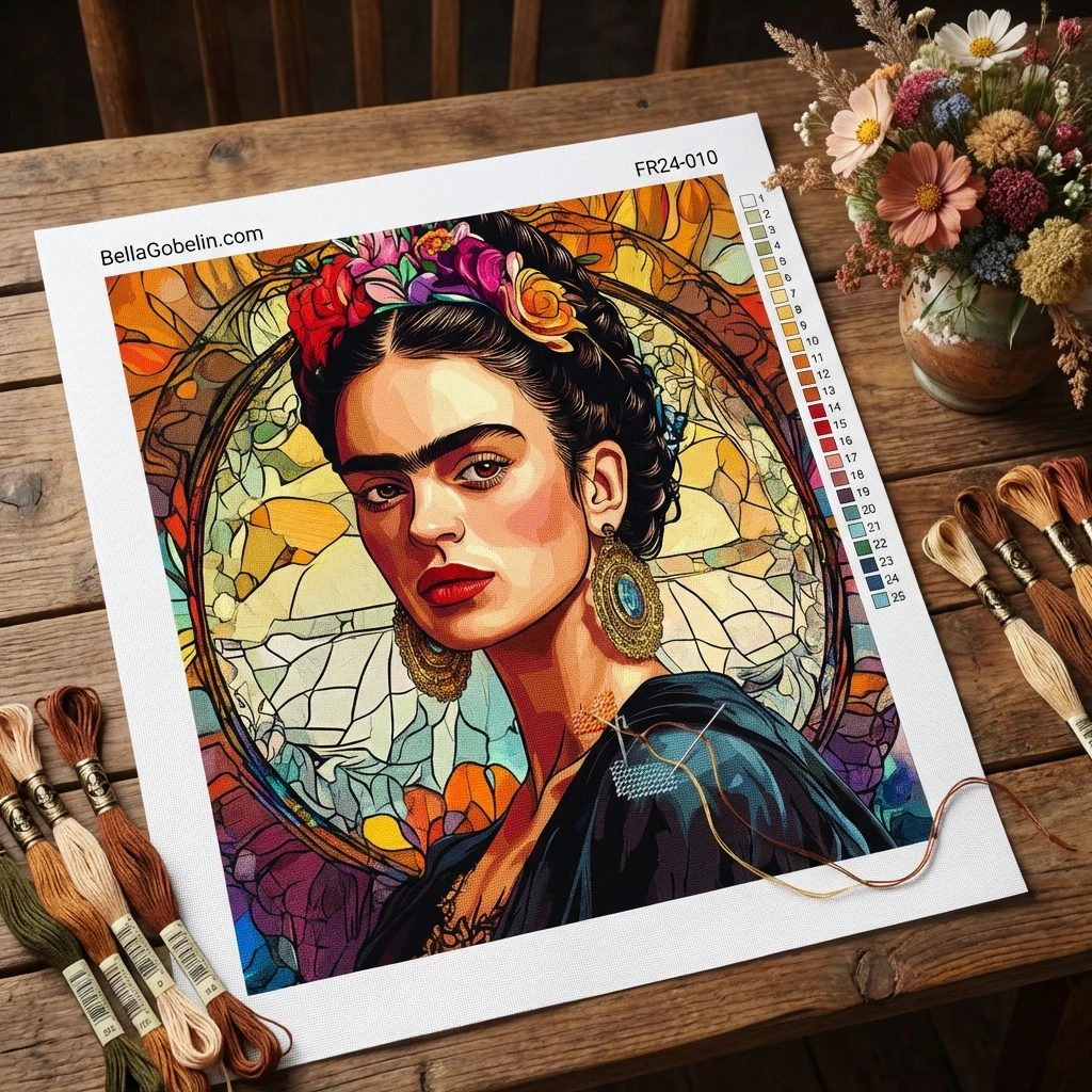 Frida Kahlo-portret in de stijl van Alphonse Mucha – FR24-010
