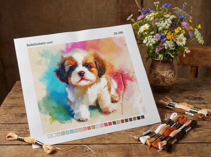 Kattura tal-pittura ta' puppy – 25-386