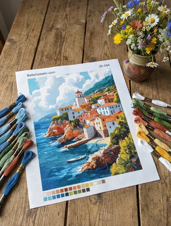 Italian town on the beach