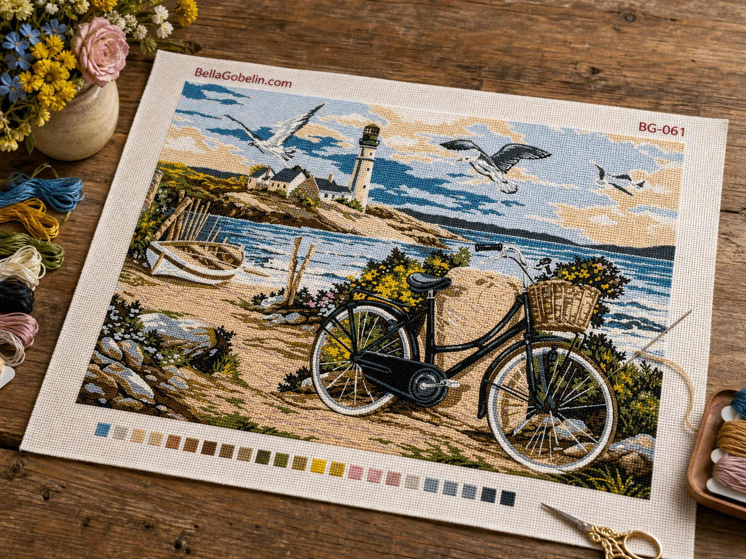 Bodegón de bicicleta en la playa