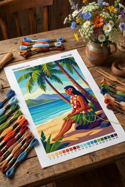 Hawaiian girl on the beach