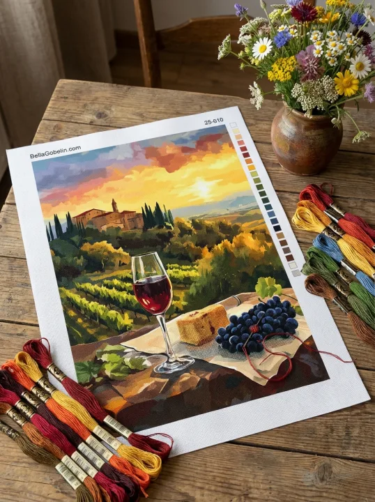 Apus de soare, Toscana, Chianti, Vin