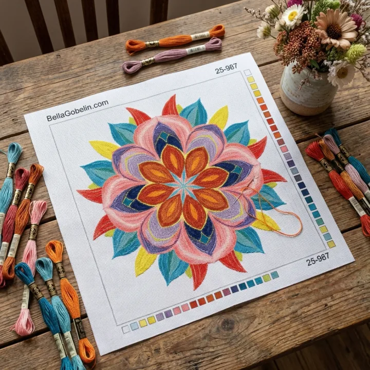 Serie de tapices de ganchillo Mandala – 25-987