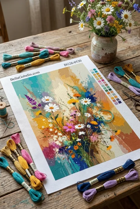 Colorful wildflower bouquet