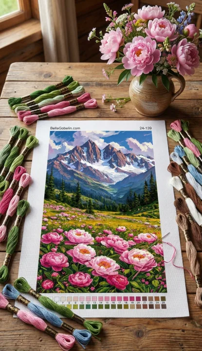 Rosa di Pentecoste sulle montagne