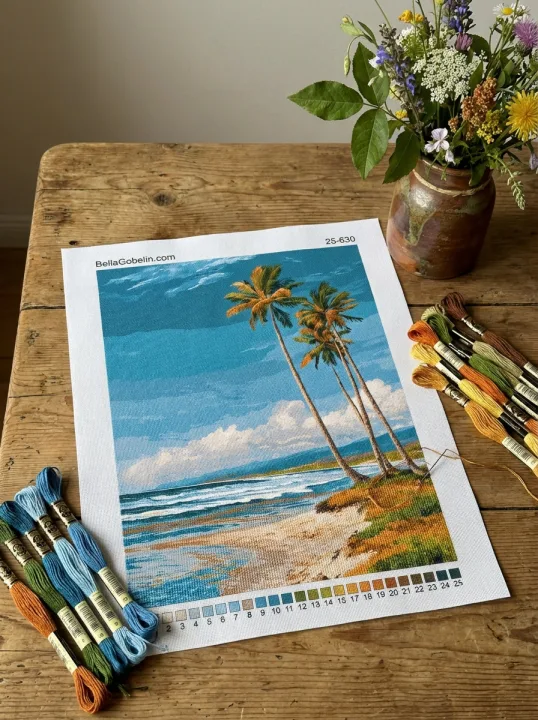 Palme-udsmykkede strandserie – 25-630