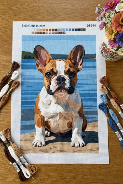 English Bulldog by the lake – 25-944