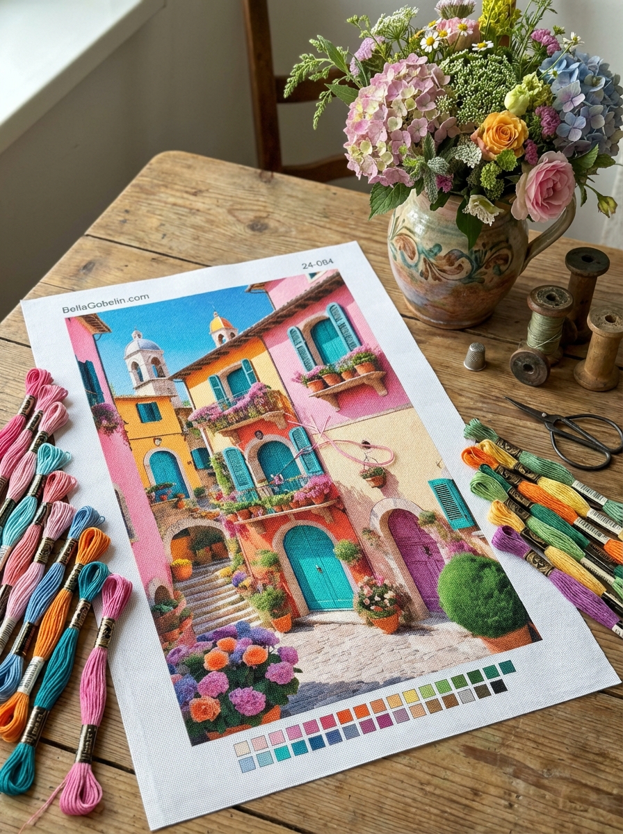 Colorful Mediterranean Street